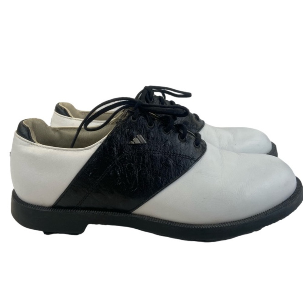 EUC 7M Adidas Adiprene Golf Cleats Shoes Leather Women’s White and Black